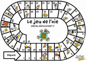 Le Jeu 2 En 1 Un Super Coloriage Et Un Jeu De L Oie Special Defoulement Cool Parents Make Happy Kids